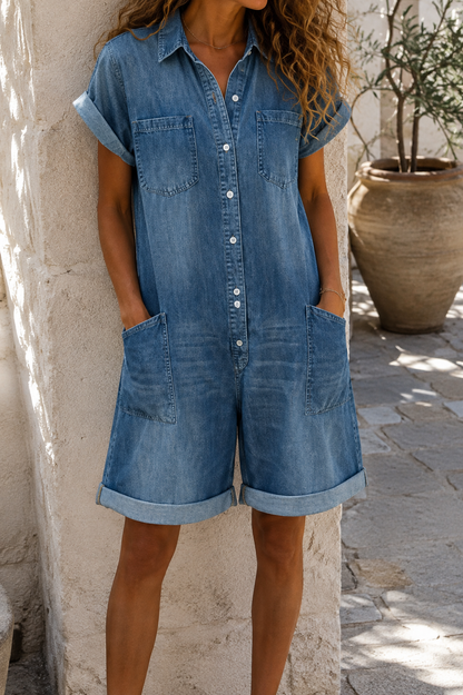 Combishort Ample en Denim